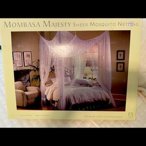 Mombasa Majesty mosquito netting from Bed, Bath & Beyond.